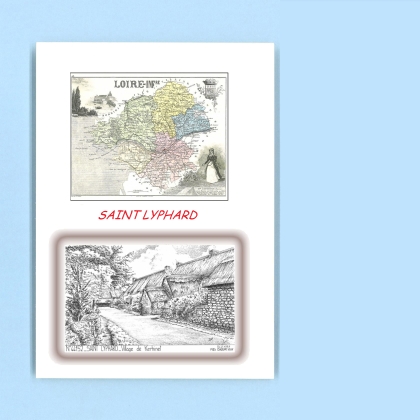 Cartes Postales impression Noir avec dpartement sur la ville de ST LYPHARD Titre : village de kerhinet