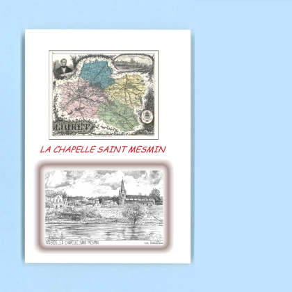 Cartes Postales impression Noir avec dpartement sur la ville de LA CHAPELLE ST MESMIN Titre : vue