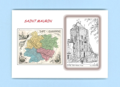Cartes Postales impression Noir avec dpartement sur la ville de ST MAURIN Titre : musee