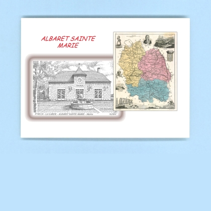 Cartes Postales impression Noir avec dpartement sur la ville de ALBARET SAINTE MARIE Titre : la garde mairie