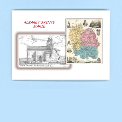 Cartes Postales impression Noir avec dpartement sur la ville de ALBARET SAINTE MARIE Titre : la garde eglise