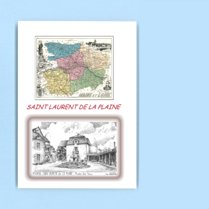 Cartes Postales impression Noir avec dpartement sur la ville de ST LAURENT DE LA PLAINE Titre : musee des metiers
