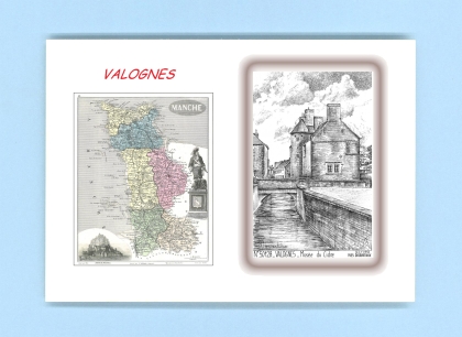 Cartes Postales impression Noir avec dpartement sur la ville de VALOGNES Titre : musee du cidre
