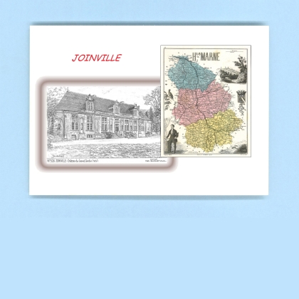 Cartes Postales impression Noir avec dpartement sur la ville de JOINVILLE Titre : chateau du grand jardin (16e)