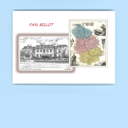 Cartes Postales impression Noir avec dpartement sur la ville de FAYL BILLOT Titre : ecole de vannerie