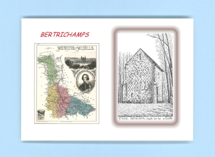 Cartes Postales impression Noir avec dpartement sur la ville de BERTRICHAMPS Titre : chapelle st jean