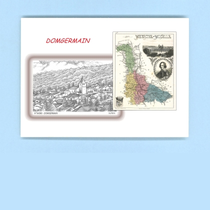 Cartes Postales impression Noir avec dpartement sur la ville de DOMGERMAIN Titre : vue