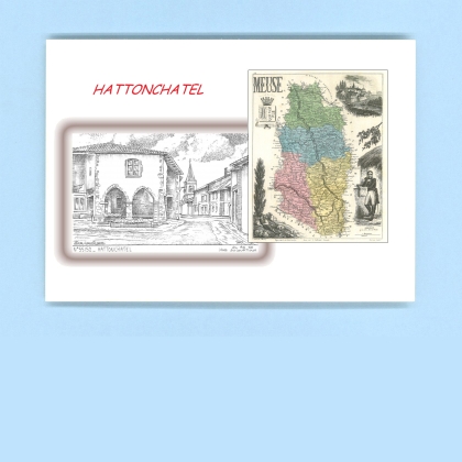 Cartes Postales impression Noir avec dpartement sur la ville de HATTONCHATEL Titre : vue