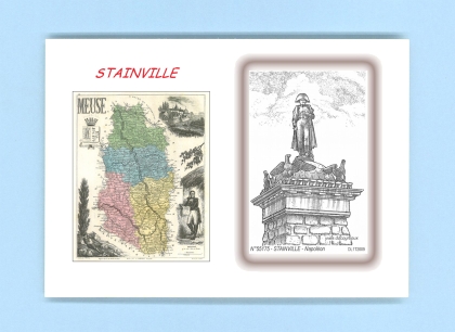 Cartes Postales impression Noir avec dpartement sur la ville de STAINVILLE Titre : napoleon