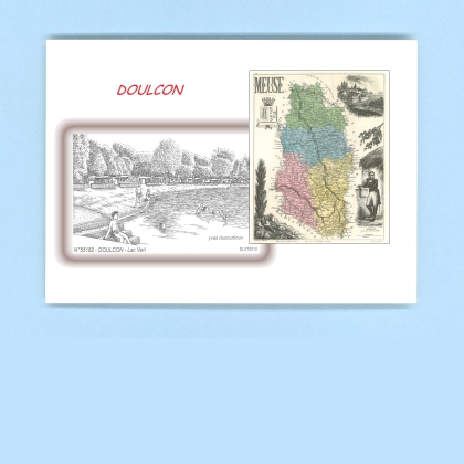Cartes Postales impression Noir avec dpartement sur la ville de DOULCON Titre : lac vert