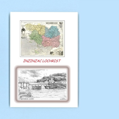 Cartes Postales impression Noir avec dpartement sur la ville de INZINZAC LOCHRIST Titre : vue