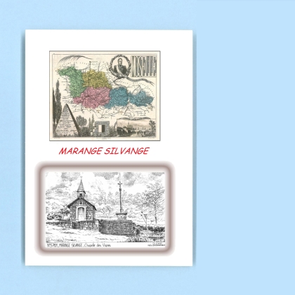 Cartes Postales impression Noir avec dpartement sur la ville de MARANGE SILVANGE Titre : chapelle des vignes