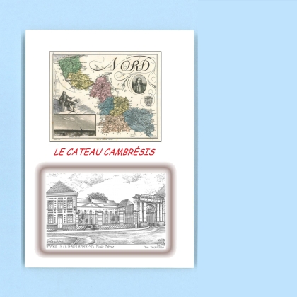 Cartes Postales impression Noir avec dpartement sur la ville de LE CATEAU CAMBRESIS Titre : musee matisse
