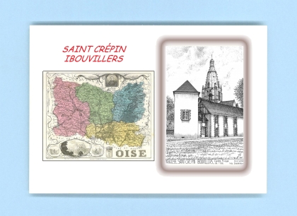 Cartes Postales impression Noir avec dpartement sur la ville de ST CREPIN IBOUVILLERS Titre : centre philippe de l isle