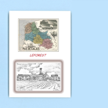 Cartes Postales impression Noir avec dpartement sur la ville de LEFOREST Titre : le chevalet
