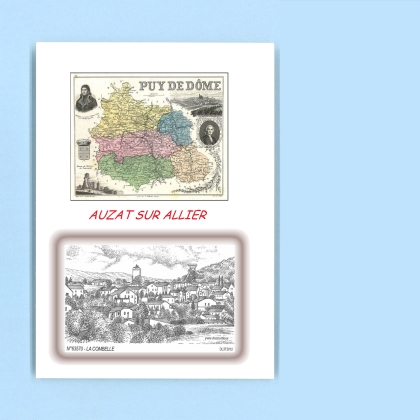 Cartes Postales impression Noir avec dpartement sur la ville de AUZAT SUR ALLIER Titre : vue de la combelle