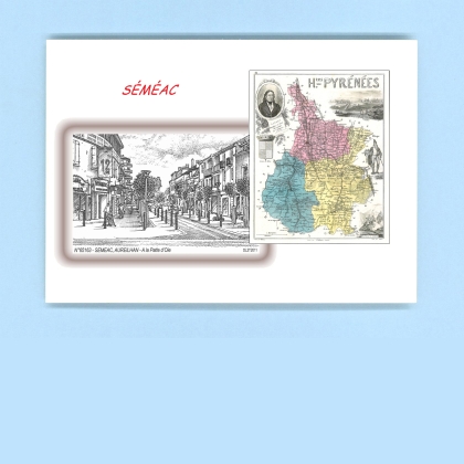 Cartes Postales impression Noir avec dpartement sur la ville de SEMEAC Titre : a la patte d oie