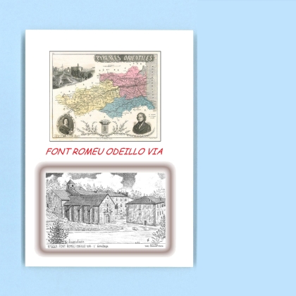 Cartes Postales impression Noir avec dpartement sur la ville de FONT ROMEU ODEILLO VIA Titre : l ermitage