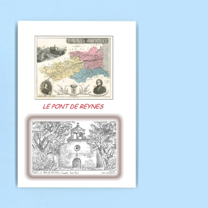 Cartes Postales impression Noir avec dpartement sur la ville de LE PONT DE REYNES Titre : chapelle st paul