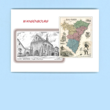 Cartes Postales impression Noir avec dpartement sur la ville de WANGENBOURG Titre : chapelle d obersteigen