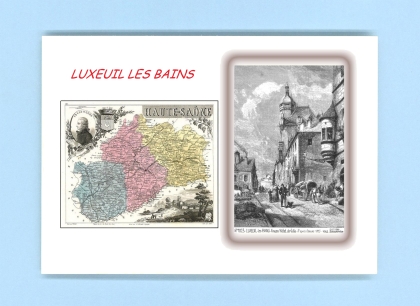 Cartes Postales impression Noir avec dpartement sur la ville de LUXEUIL LES BAINS Titre : ancien hotel de ville