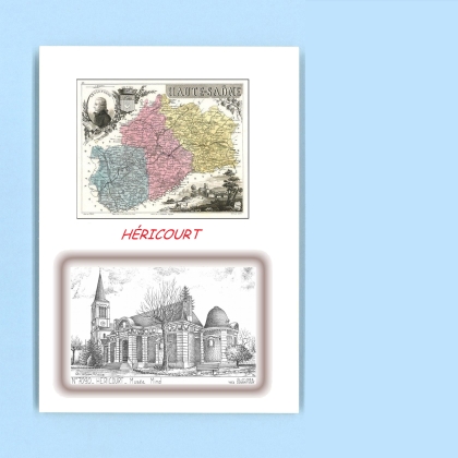 Cartes Postales impression Noir avec dpartement sur la ville de HERICOURT Titre : musee minal