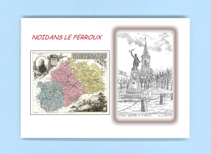 Cartes Postales impression Noir avec dpartement sur la ville de NOIDANS LE FERROUX Titre : vue