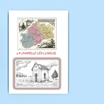 Cartes Postales impression Noir avec dpartement sur la ville de LA CHAPELLE LES LUXEUIL Titre : chapelle de ste virginie