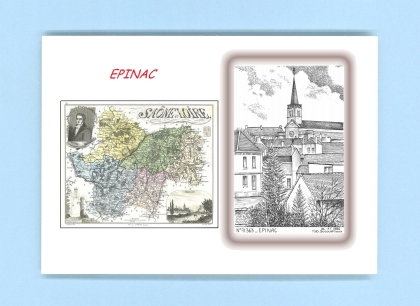 Cartes Postales impression Noir avec dpartement sur la ville de EPINAC Titre : vue