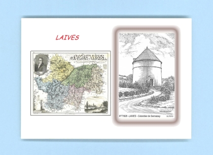 Cartes Postales impression Noir avec dpartement sur la ville de LAIVES Titre : colombier de sermaisey