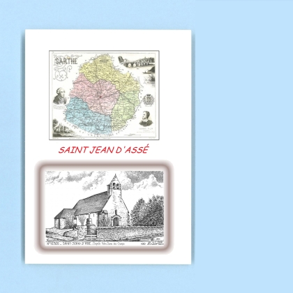 Cartes Postales impression Noir avec dpartement sur la ville de ST JEAN D ASSE Titre : chapelle notre dame des champs