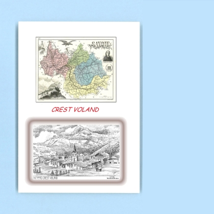 Cartes Postales impression Noir avec dpartement sur la ville de CREST VOLAND Titre : vue