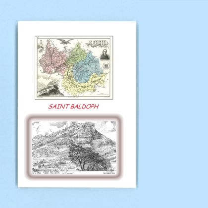 Cartes Postales impression Noir avec dpartement sur la ville de ST BALDOPH Titre : le granier