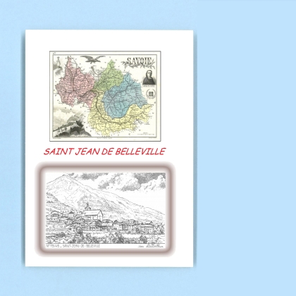 Cartes Postales impression Noir avec dpartement sur la ville de ST JEAN DE BELLEVILLE Titre : vue