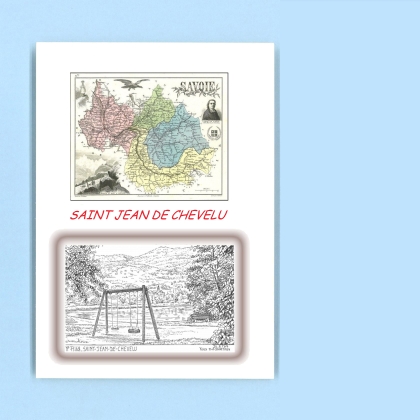 Cartes Postales impression Noir avec dpartement sur la ville de ST JEAN DE CHEVELU Titre : vue