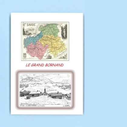 Cartes Postales impression Noir avec dpartement sur la ville de LE GRAND BORNAND Titre : le chinaillon