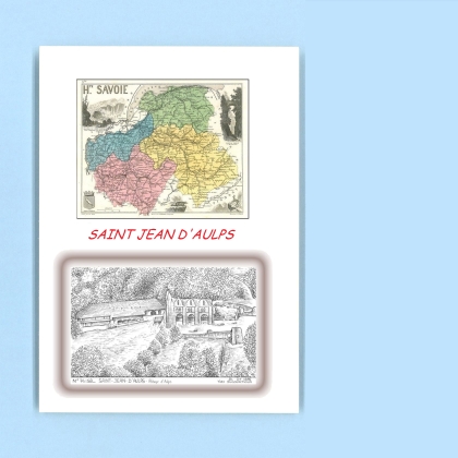 Cartes Postales impression Noir avec dpartement sur la ville de ST JEAN D AULPS Titre : abbaye d aulps