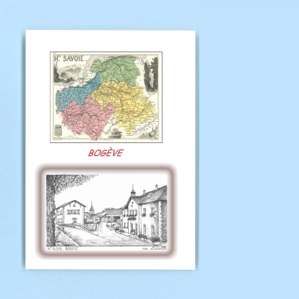Cartes Postales impression Noir avec dpartement sur la ville de BOGEVE Titre : vue