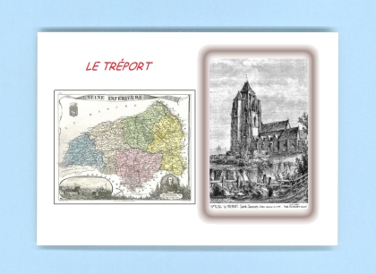 Cartes Postales impression Noir avec dpartement sur la ville de LE TREPORT Titre : st jacques