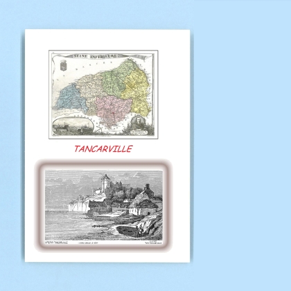 Cartes Postales impression Noir avec dpartement sur la ville de TANCARVILLE Titre : vue