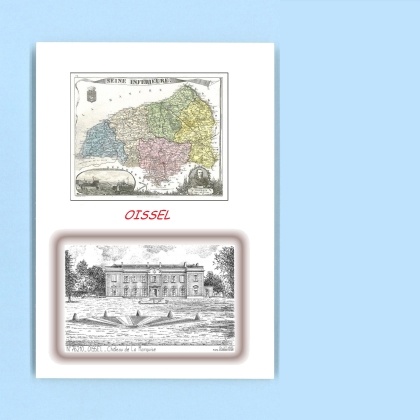 Cartes Postales impression Noir avec dpartement sur la ville de OISSEL Titre : chateau de la marquise