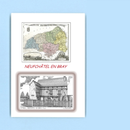 Cartes Postales impression Noir avec dpartement sur la ville de NEUFCHATEL EN BRAY Titre : musee