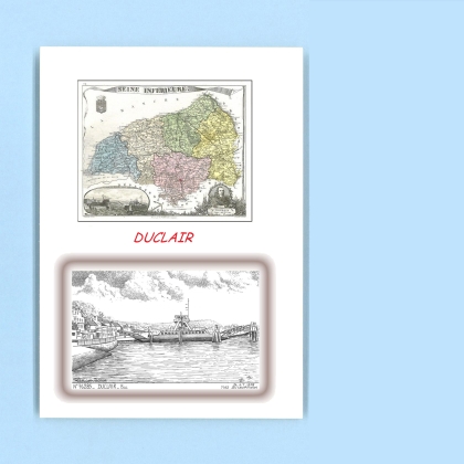 Cartes Postales impression Noir avec dpartement sur la ville de DUCLAIR Titre : vue