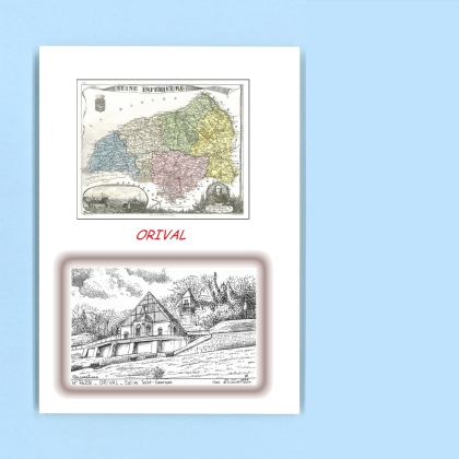 Cartes Postales impression Noir avec dpartement sur la ville de ORIVAL Titre : eglise st georges