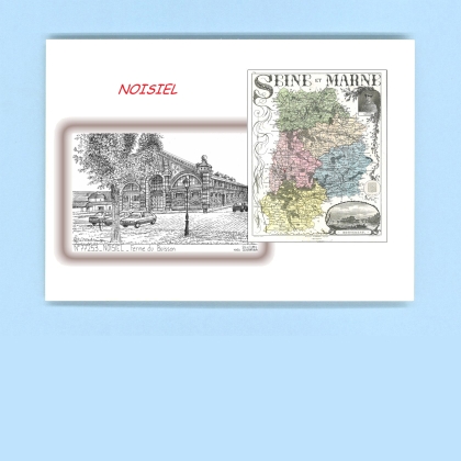 Cartes Postales impression Noir avec dpartement sur la ville de NOISIEL Titre : ferme du buisson