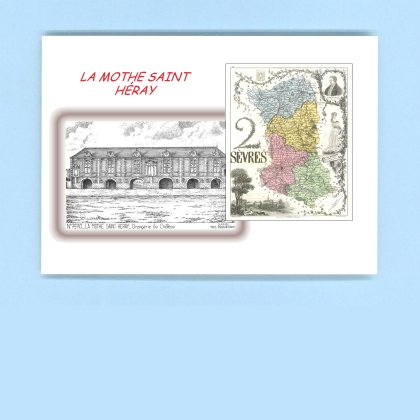 Cartes Postales impression Noir avec dpartement sur la ville de LA MOTHE ST HERAY Titre : orangerie du chateau