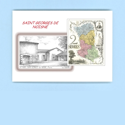 Cartes Postales impression Noir avec dpartement sur la ville de ST GEORGES DE NOISNE Titre : mairie