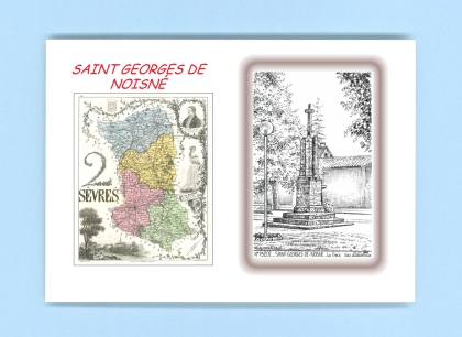 Cartes Postales impression Noir avec dpartement sur la ville de ST GEORGES DE NOISNE Titre : la croix
