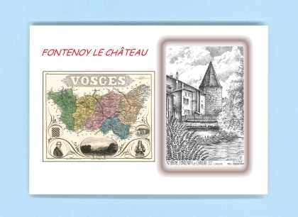 Cartes Postales impression Noir avec dpartement sur la ville de FONTENOY LE CHATEAU Titre : tour des lombards
