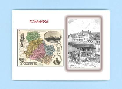Cartes Postales impression Noir avec dpartement sur la ville de TONNERRE Titre : fosse dionne